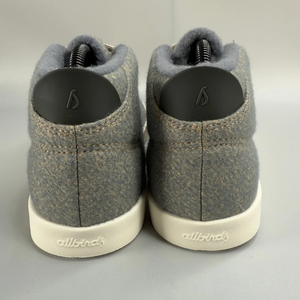Allbirds Wool Piper Mids Womens 10 Sneakers‎ Gray Blue White Lace Up Shoe